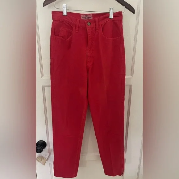 Vintage Guess Georges Marciano Red High Rise Jeans Size 29 (Actual 26.5) - Picture 1 of 9